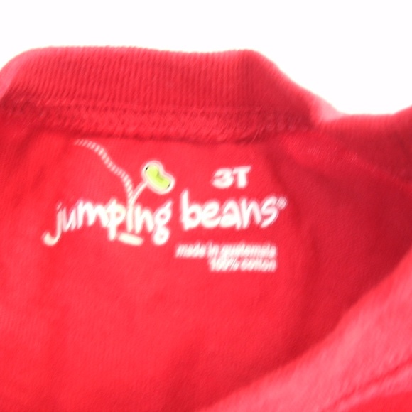 Boy's Christmas T-Shirt Gingerbread Man Red Long Sleeve Size 3T - Picture 6 of 10